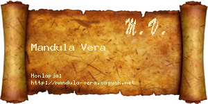 Mandula Vera névjegykártya